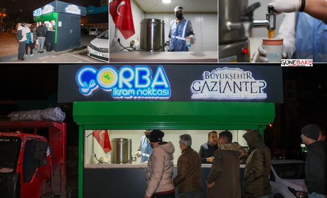 Gaziantep’te 37 noktada sıcak çorba ikramı 