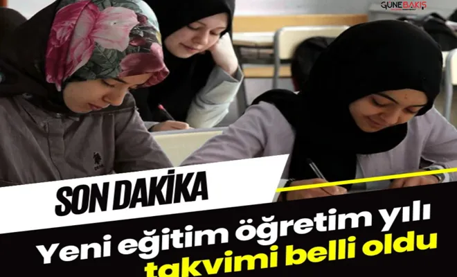 MEB duyurdu: Yeni eğitim öğretim yılı takvimi belli oldu