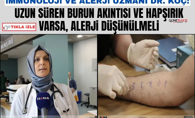İmmünoloji ve Alerji Uzmanı Dr. Koç: Uzun süren burun akıntısı ve hapşırık varsa, alerji düşünülmeli