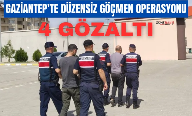 Gaziantep'te düzensiz göçmen operasyonu: 4 gözaltı