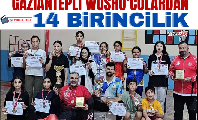 Gaziantepli Wushu’culardan 14 birincilik
