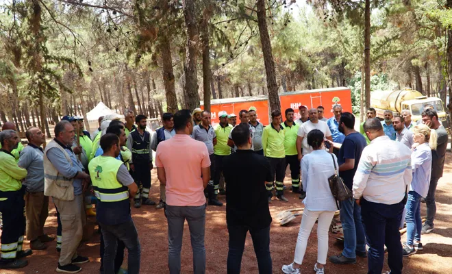 Dülük Tabiat Parkı'nda Orman Yangını Tatbikatı