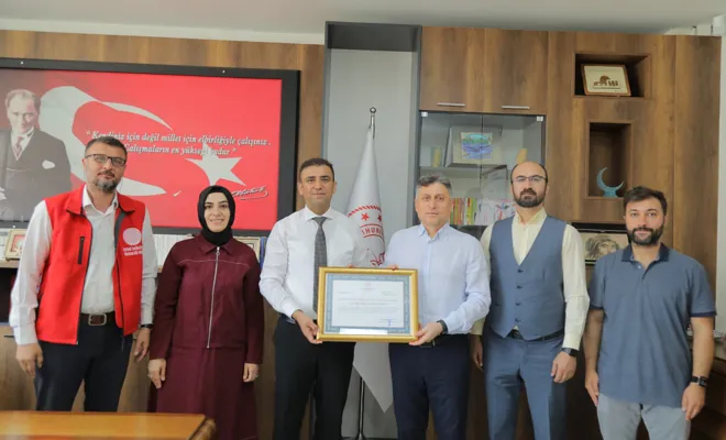 Gaziantep İl Milli Eğitim Müdürlüğü’ne “Beslenme Dostu ve Fiziksel Aktiviteyi Destekleyen İş Yeri” Belgesi