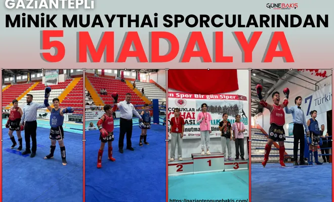 Gaziantepli minik Muaythai sporcularından 5 madalya