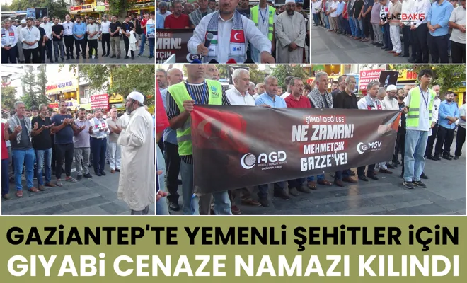 Gaziantep'te Yemenli şehitler için gıyabi cenaze namazı kılındı
