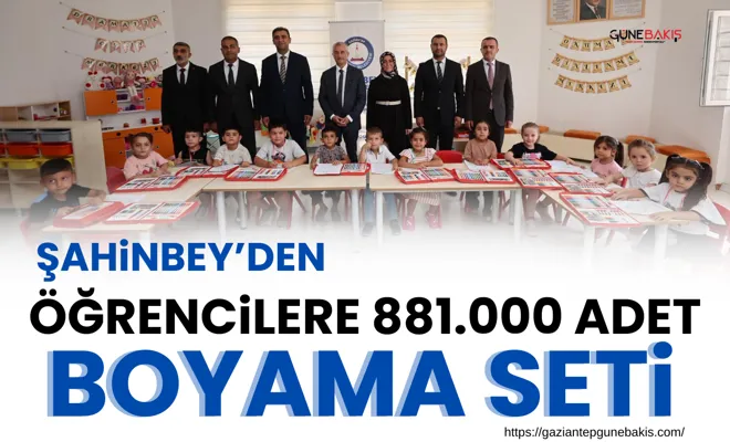 Şahinbey’den öğrencilere 881.000 adet boyama seti