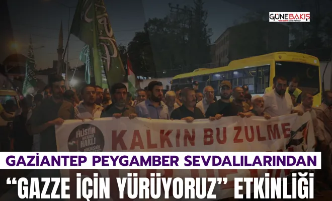 Gaziantep Peygamber Sevdalılarından “Gazze İçin Yürüyoruz” Etkinliği