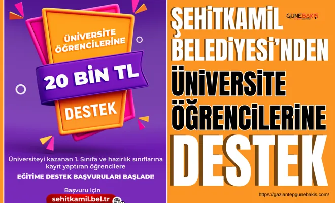 Şehitkamil Belediyesi, üniversiteye kayıt yaptıran öğrencilere bu yıl da desteğini sürdürdü.