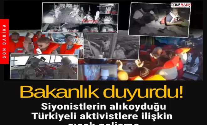 Siyonistlerin alıkoyduğu Türkiyeli aktivistlere ilişkin son dakika!