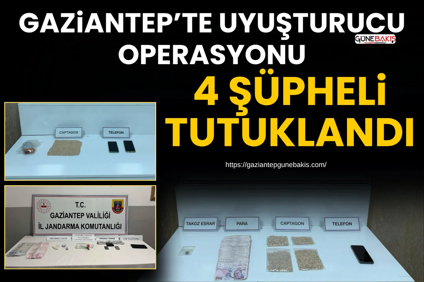 Gaziantep’te uyuşturucu operasyonu: 5 gözaltı