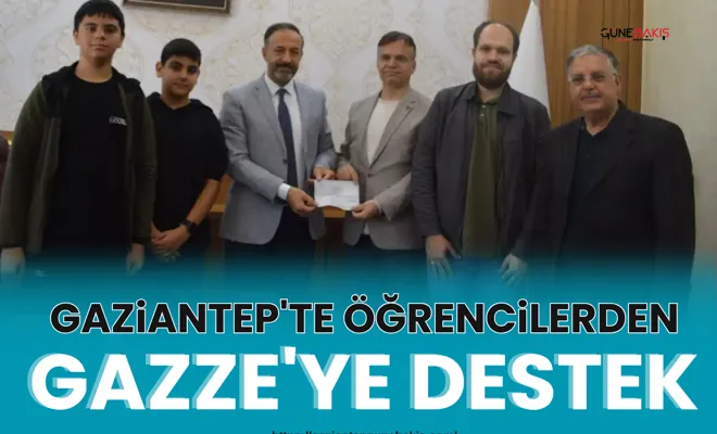 Gaziantep'te öğrencilerden Gazze'ye destek