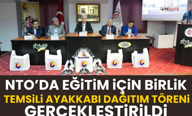 NTO’da eğitim için birlik: Temsili ayakkabı dağıtım töreni gerçekleştirildi