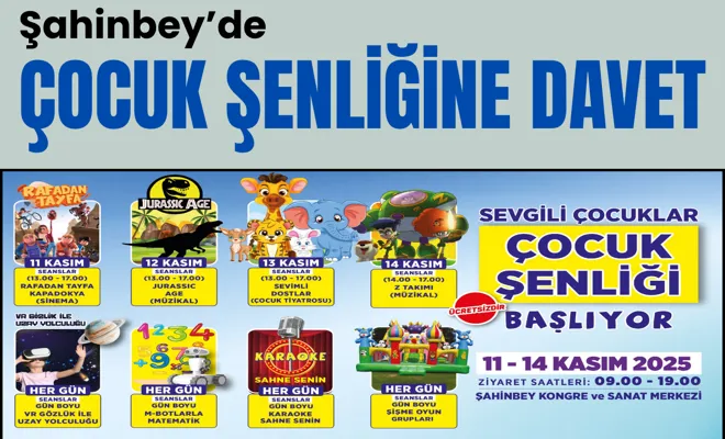 Şahinbey’den Çocuk Şenliğine davet