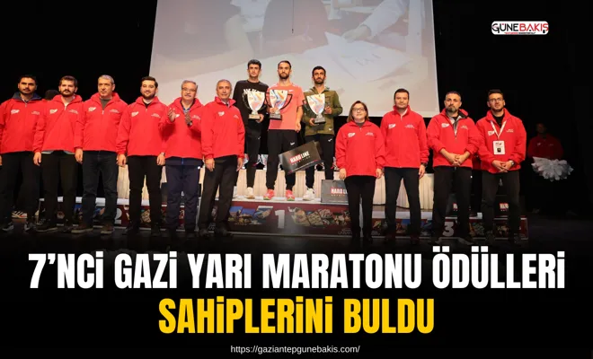 7’nci Gazi Yarı Maratonu ödülleri sahiplerini buldu