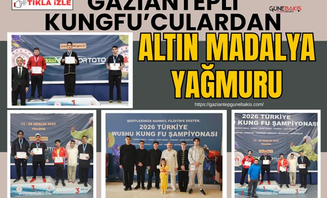 Gaziantepli Kungfu’culardan altın madalya yağmuru