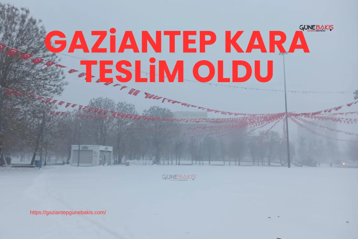 Gaziantep’te uçak seferlerine kar yağışı engeli