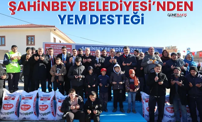 Şahinbey Belediyesi’nden yem desteği
