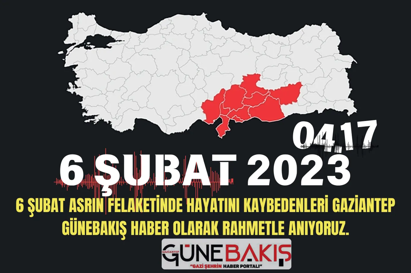 Gaziantep’te 6 şubat depremleri yıl dönümünde anıldı