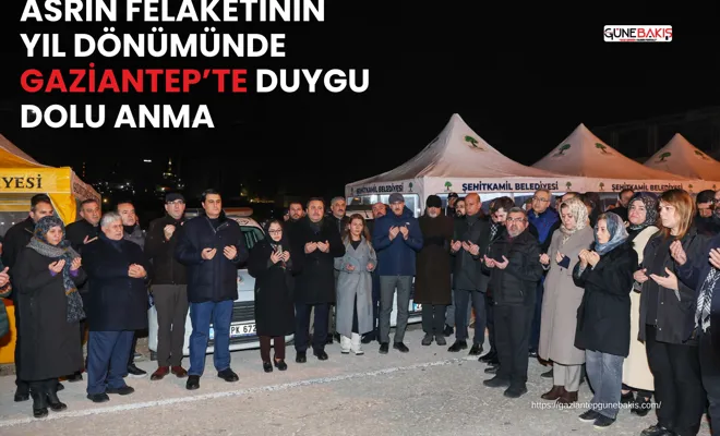 Gaziantep’te 6 şubat depremleri yıl dönümünde anıldı