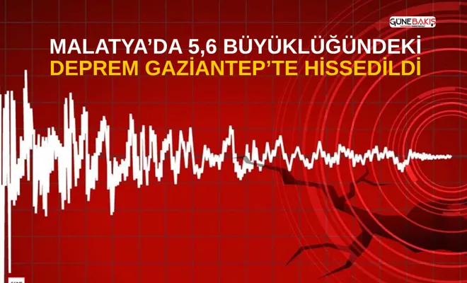 Malatya’da 5,6 büyüklüğündeki deprem Gaziantep’te hissedildi