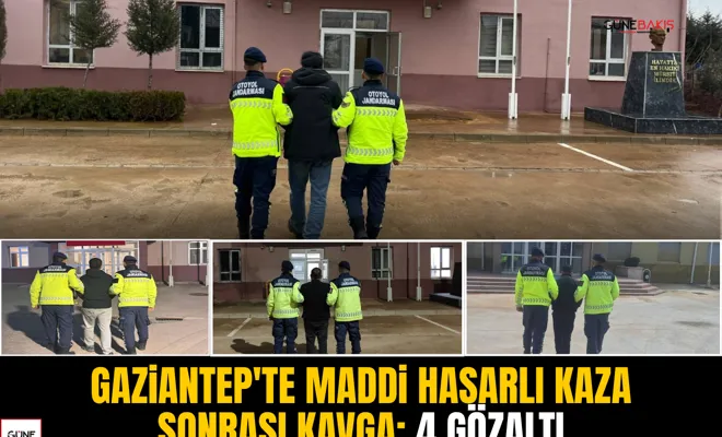 Gaziantep'te maddi hasarlı kaza sonrası kavga: 4 gözaltı