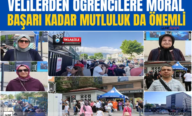 Velilerden öğrencilere moral: Başarı kadar mutluluk da önemli