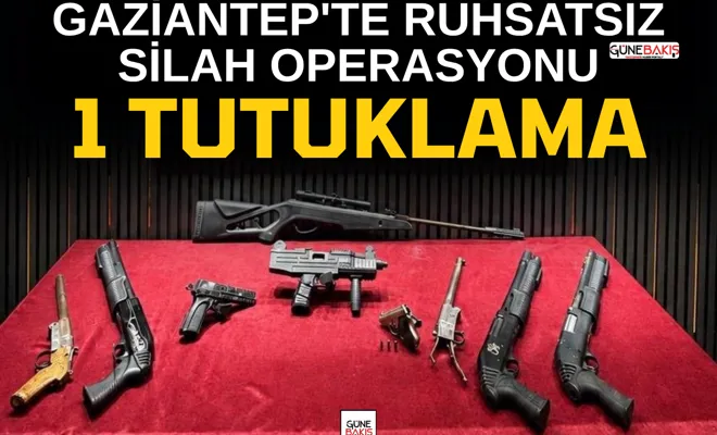 Gaziantep'te ruhsatsız silah operasyonu: 1 tutuklama