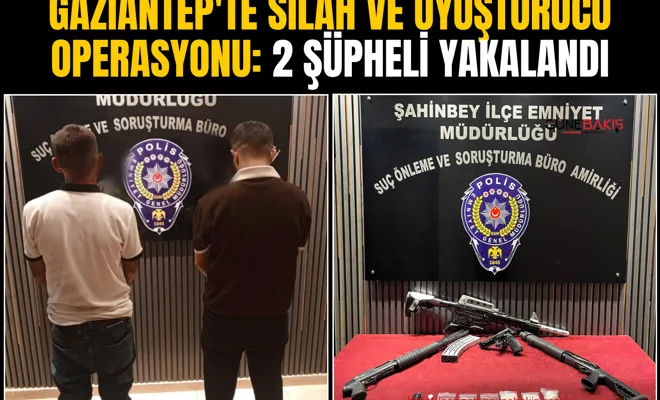 Gaziantep'te silah ve uyuşturucu operasyonu: 2 şüpheli yakalandı
