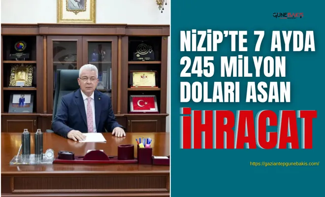 Nizip’te 7 ayda 245 milyon doları aşan ihracat