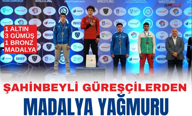 Şahinbeyli güreşçilerden madalya yağmuru