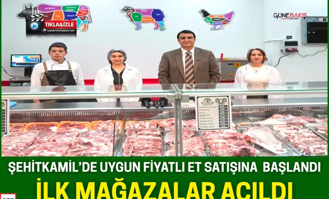 Şehitkamil’de uygun fiyatlı et satışına  başlandı